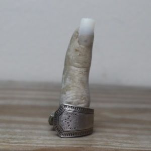 Elegant silver ring size 8.5 handmade